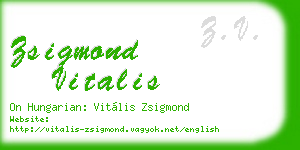 zsigmond vitalis business card